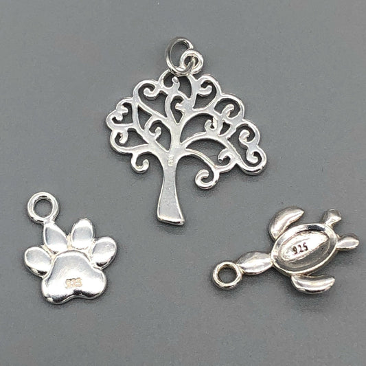 925 stamped Sterling Silver Charms by My Silver Wish