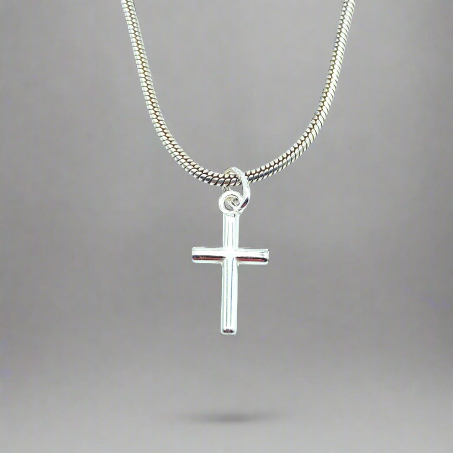 Sterling Silver Necklace with Cross Pendant by My Silver Wish
