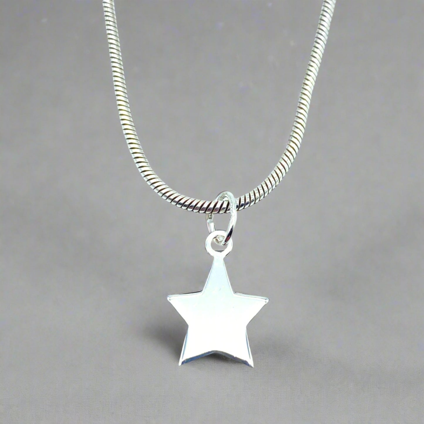 Sterling Silver Necklace with Star Pendant by My Silver Wish