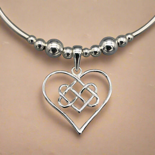 Over sized heart charm bracelet by My Silver Wish
