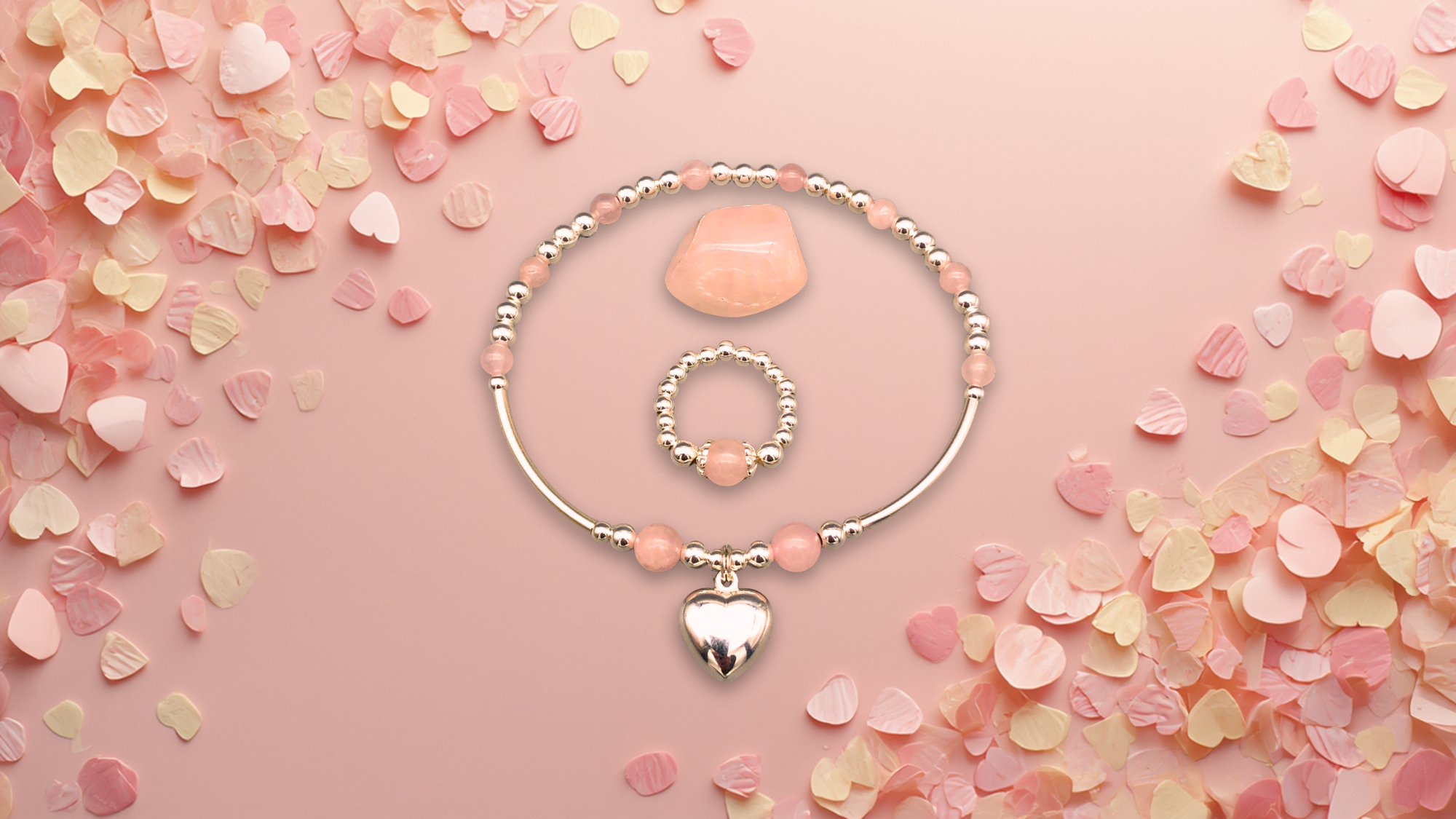 Sterling Silver Stacking Bracelet and Ring Gift Set