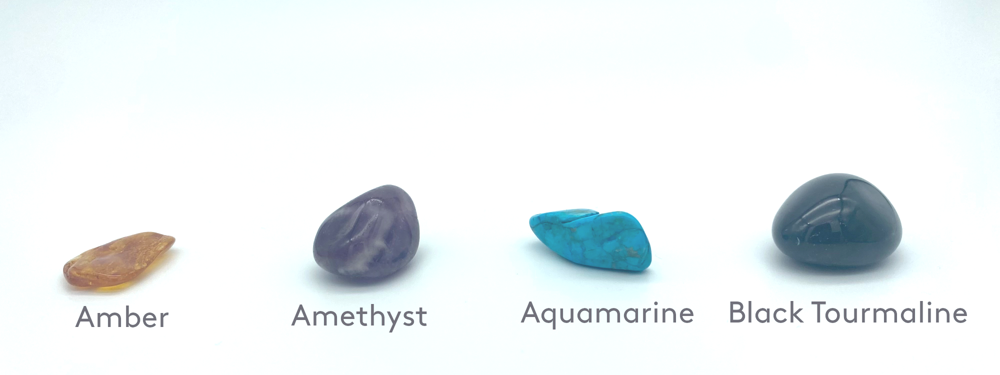 Amber Amethyst Aquamarine Black Tourmaline