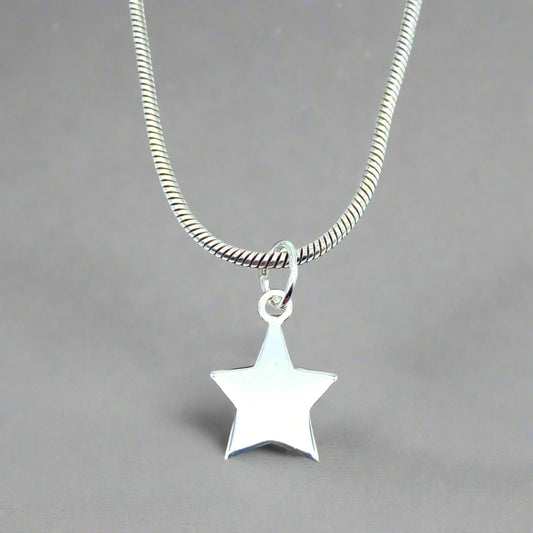Sterling Silver Necklace with Star Pendant by My Silver Wish