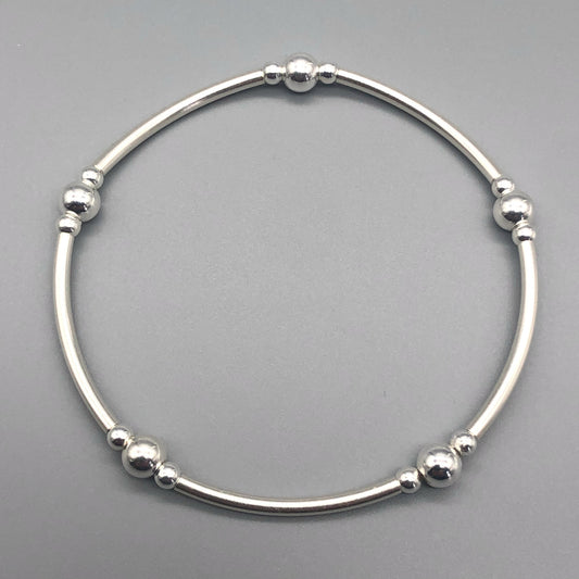 Stack filler sterling silver hand-made women's stacking bracelet by My Silver Wish