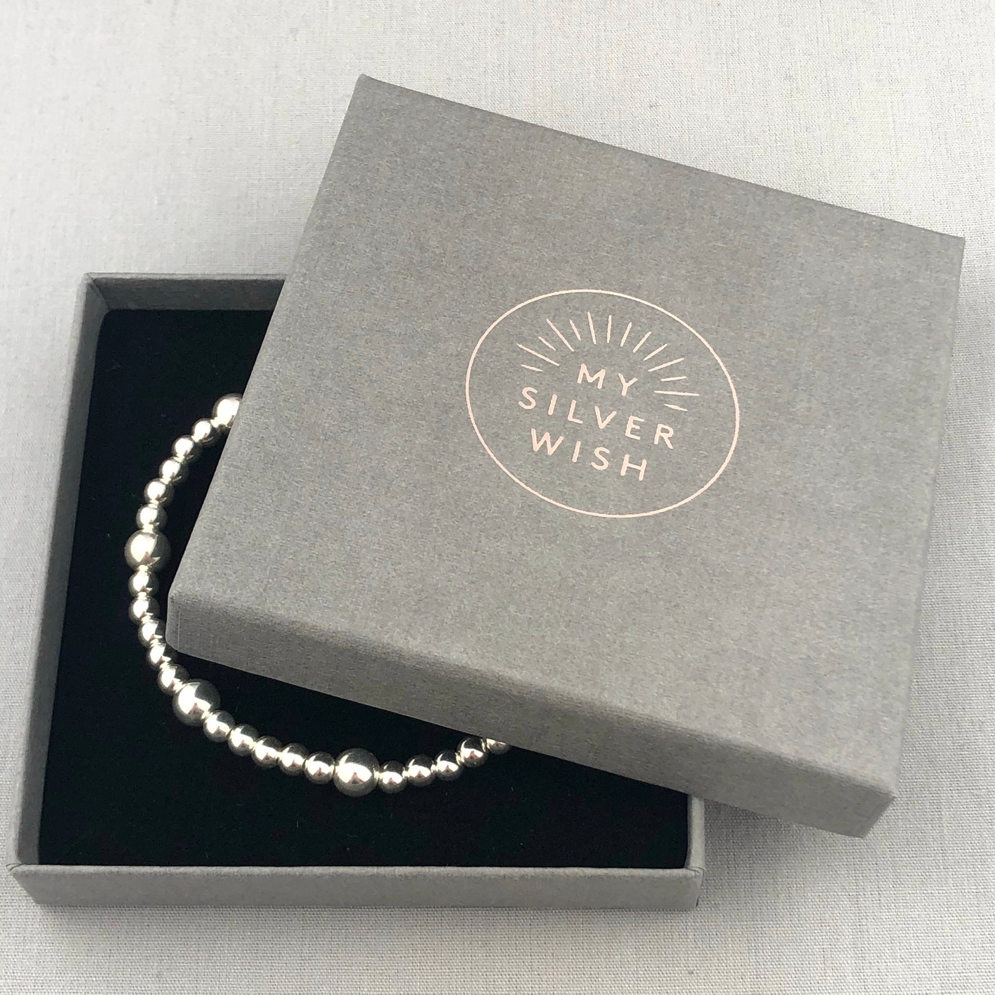 My Silver Wish Gift box with stacking bracelet inside